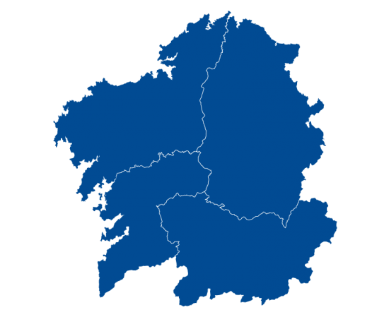 Mapa IG Orujo de Galicia