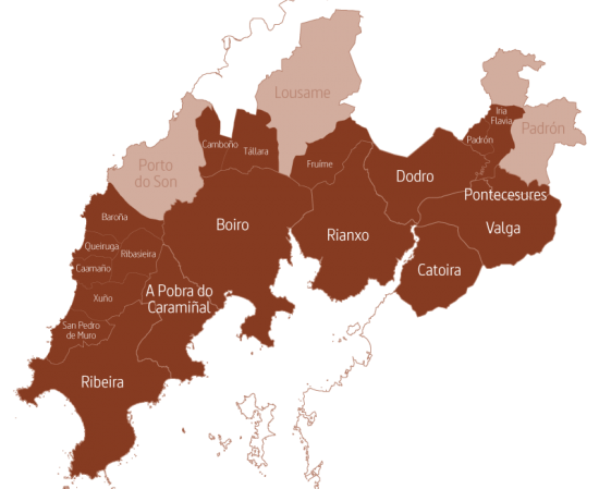 Mapa Viño de la Terra de Barbanza e Iria
