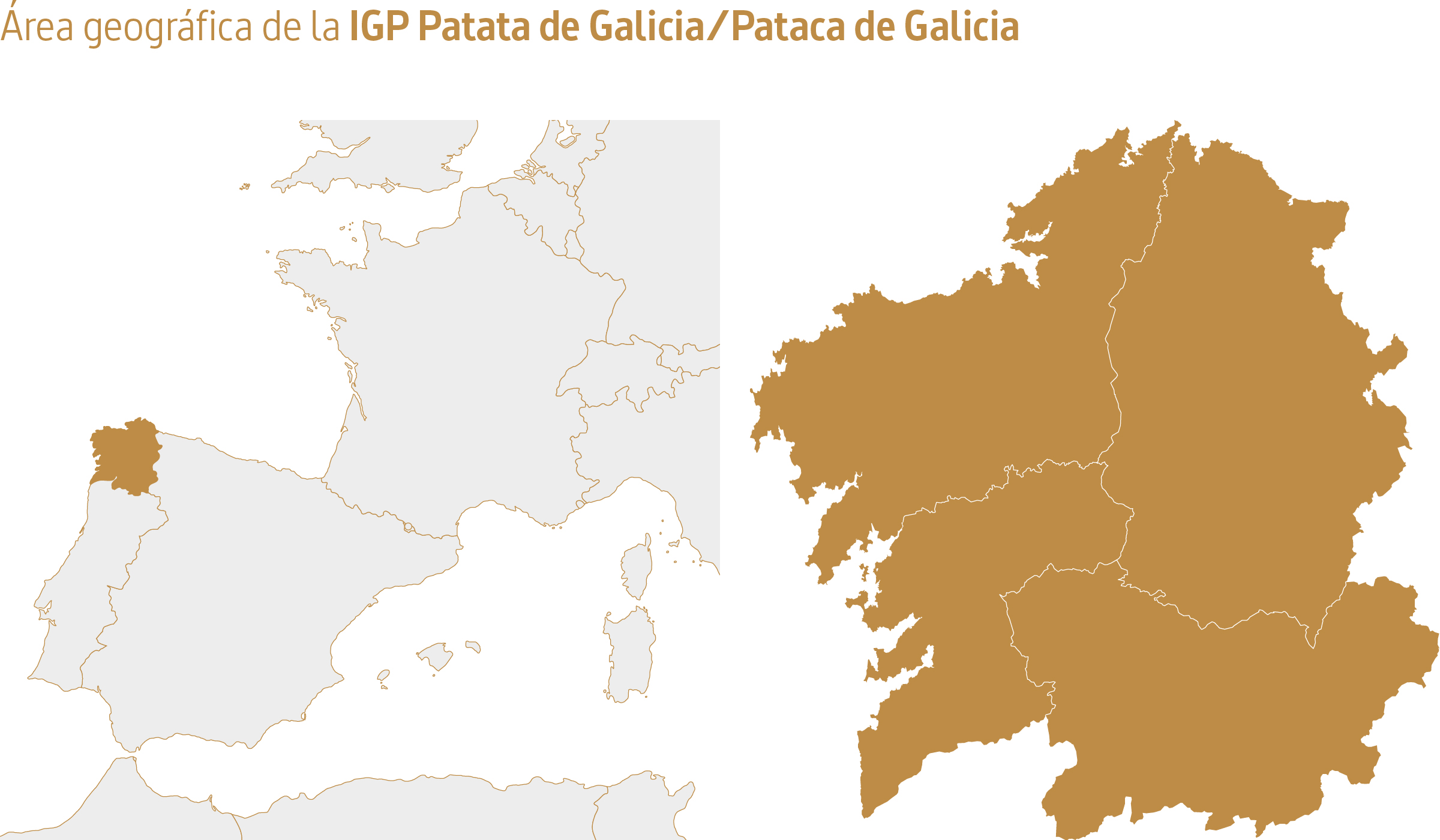 Mapa IGP Patata de Galicia