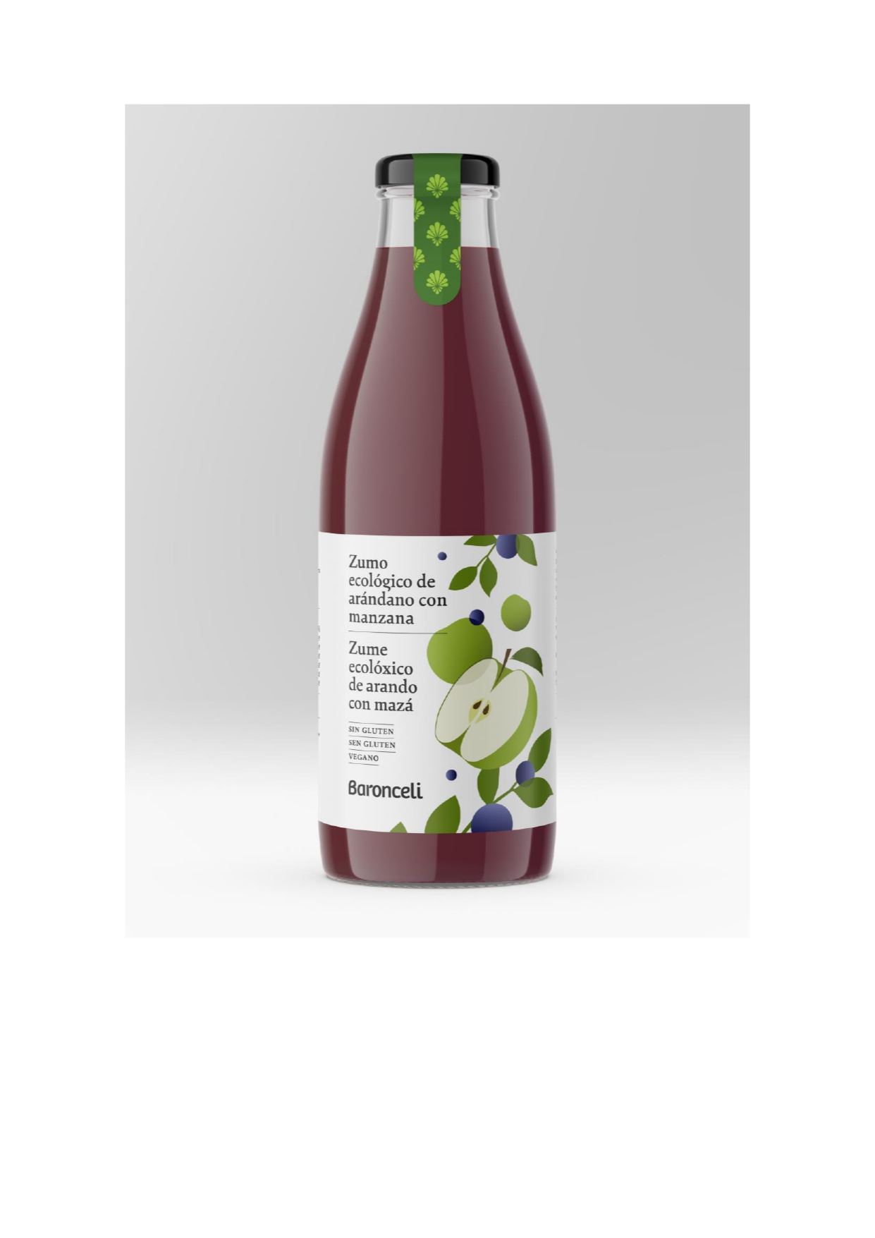 zumo de arándano con manzana