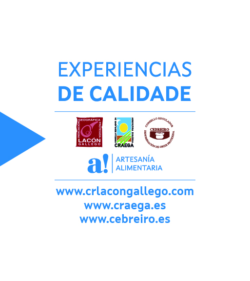Bocado de IXP Lacón Gallego, asadillo de tomate cherry de producción ecológica y queso DOP Cebreiro