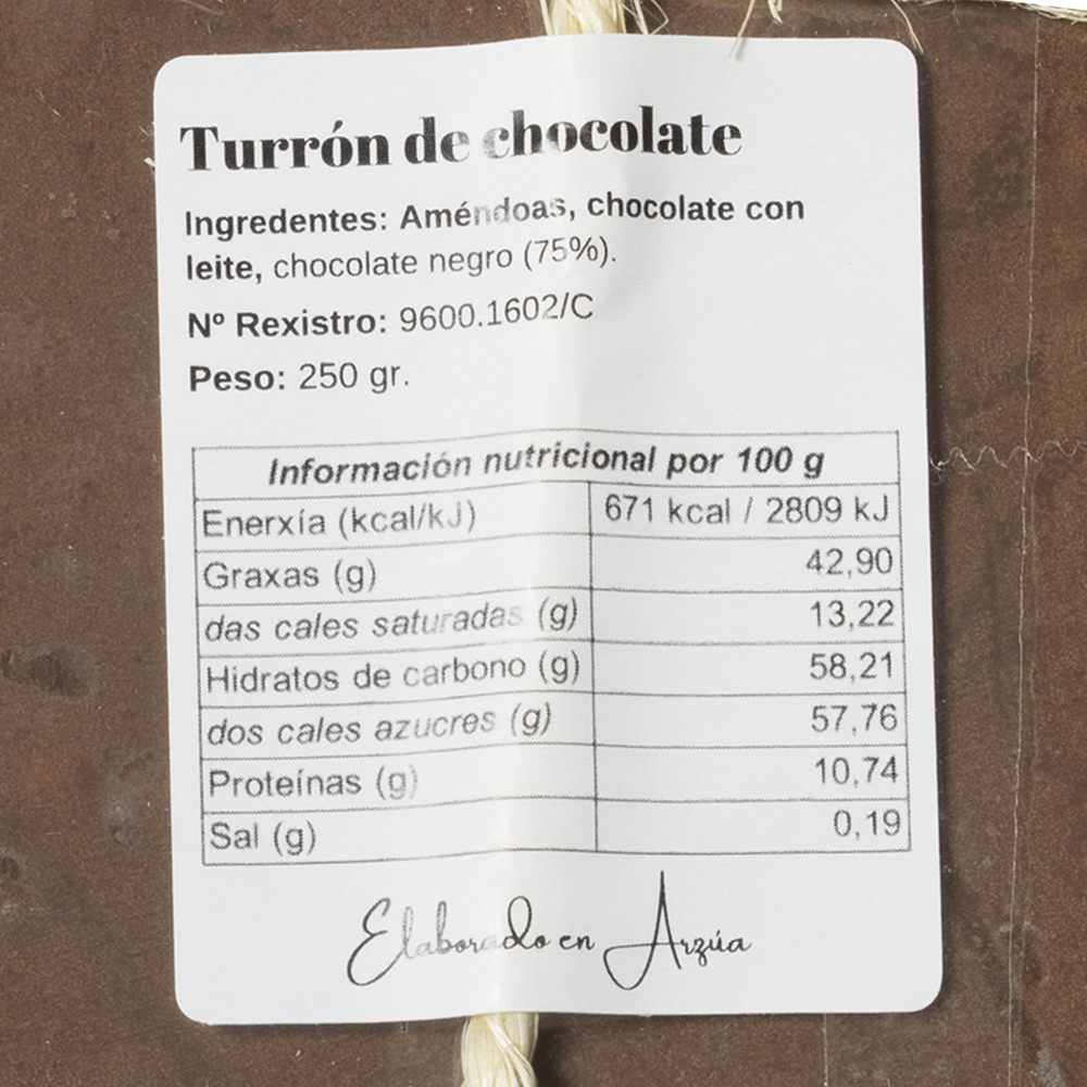 MAMA TERESA TURRÓN CHOCOLATE