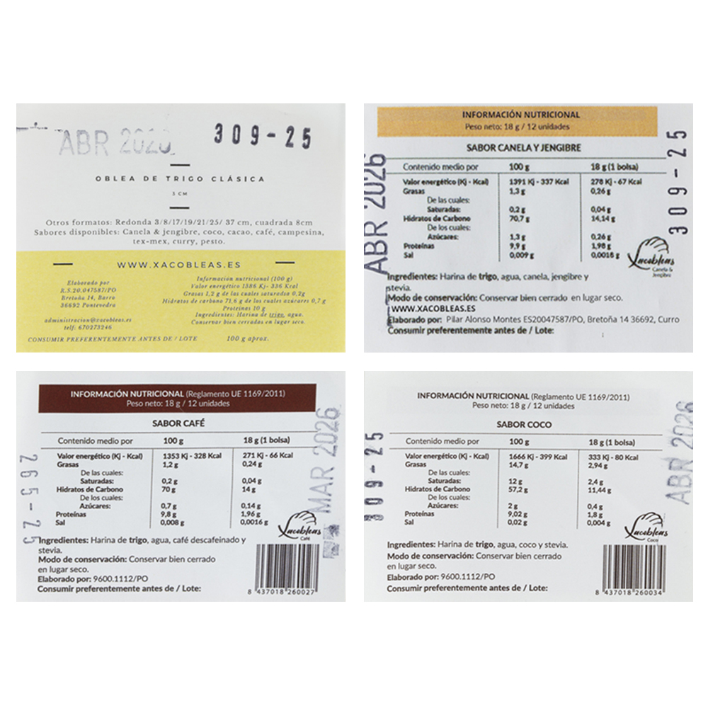 XACOBLEAS Camino de Santiago 4 uds.