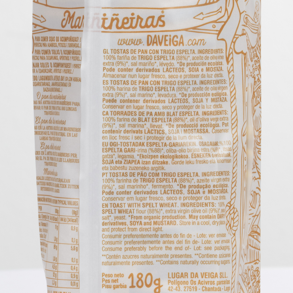 MARIÑEIRAS bio espelta 180g
