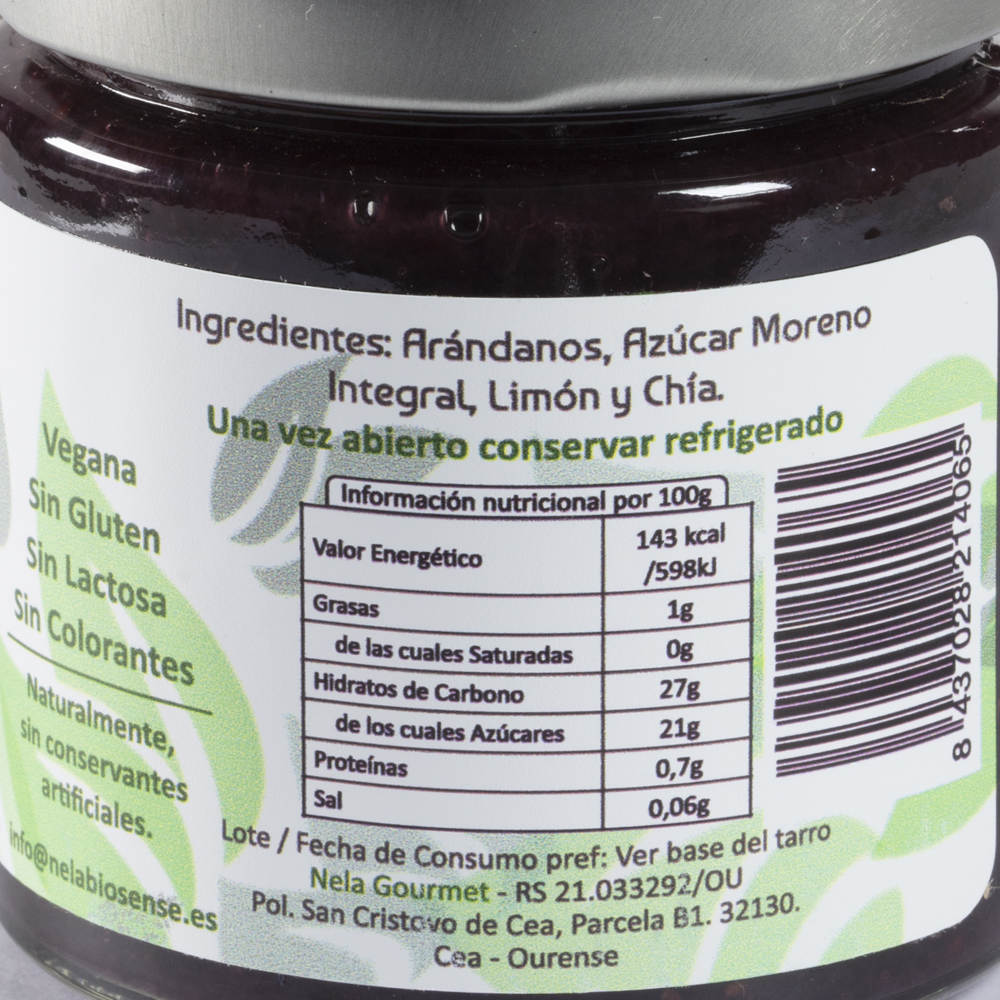 Marmelada Extra de Arándos & Chía