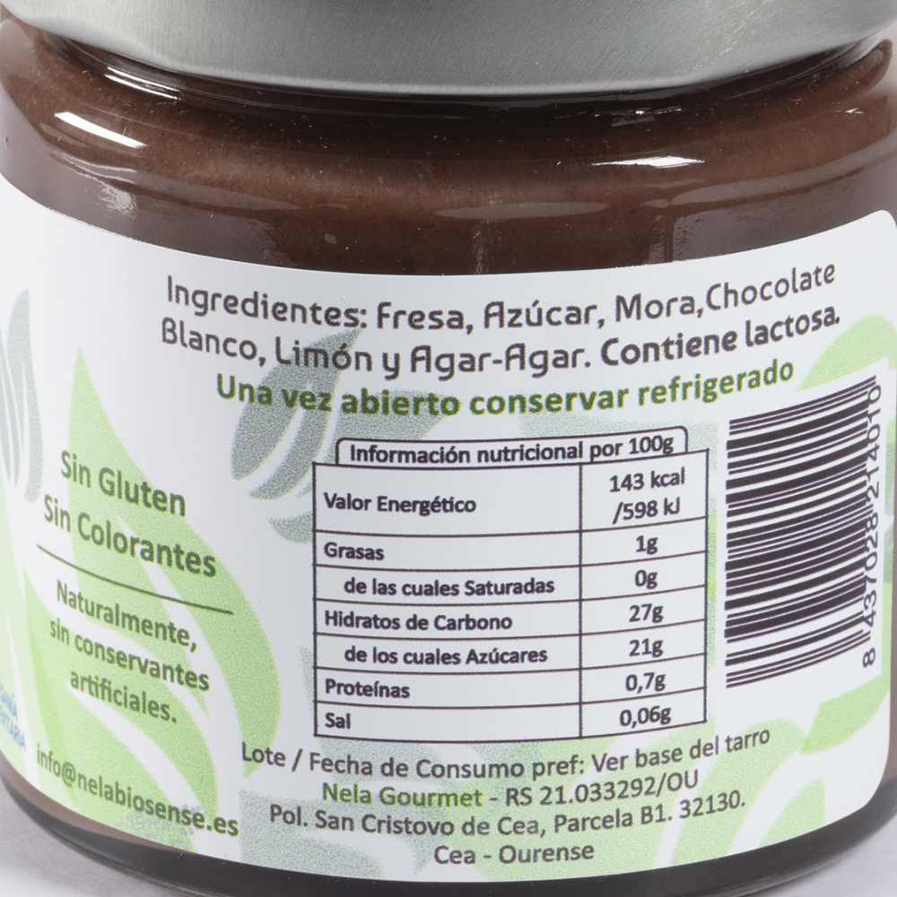 Marmelada Extra de Amorodo, Moura & Chocolate Blanco