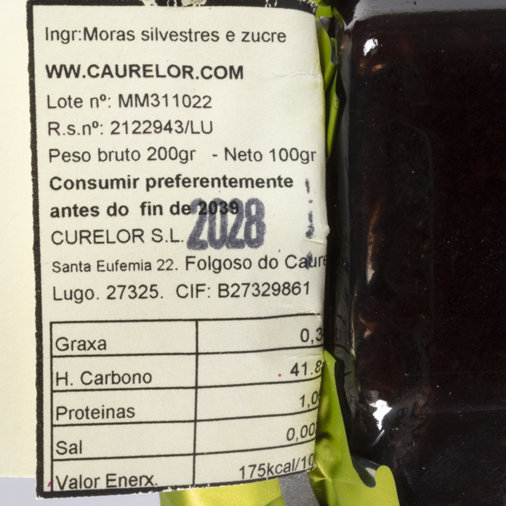 CAURELOR marmelada de amoras silvestres