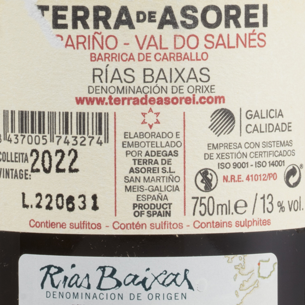 TERRA DE ASOREI BARRICA DE CARBALLO 2022