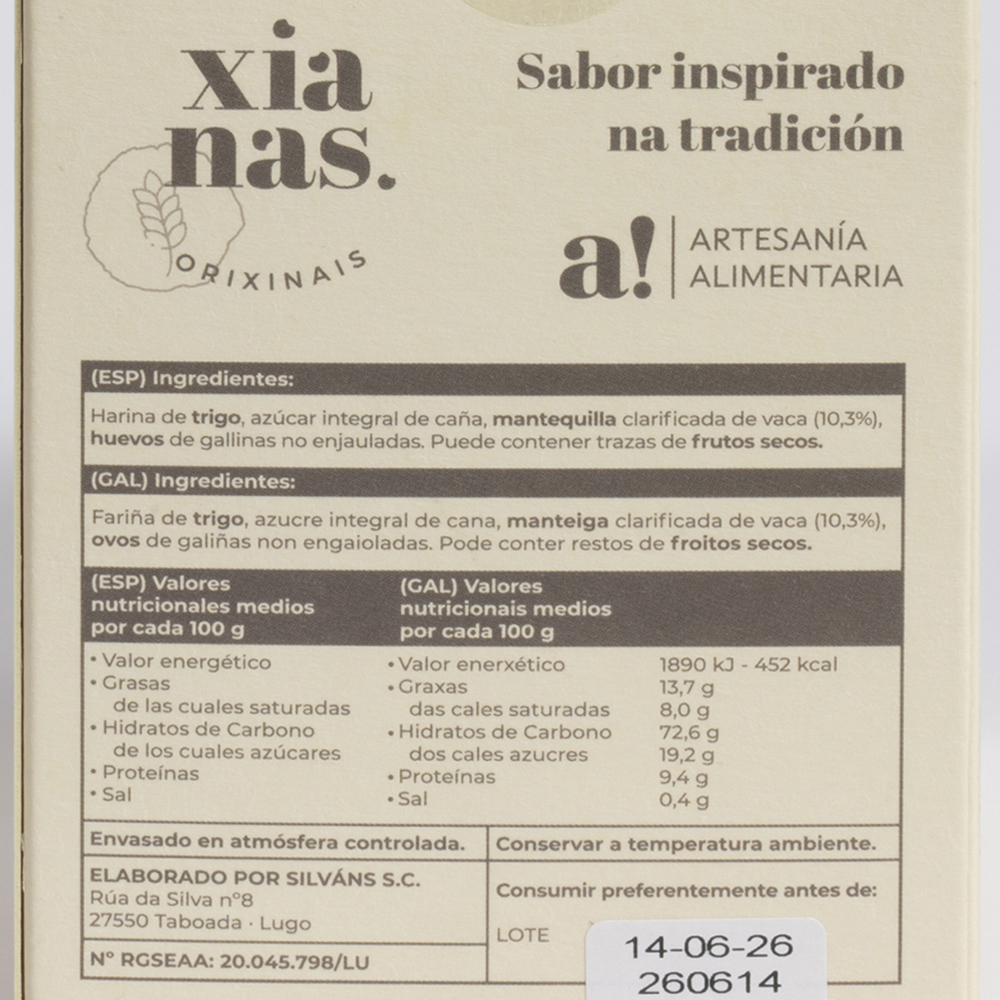 Xianas Originales 160 gr.