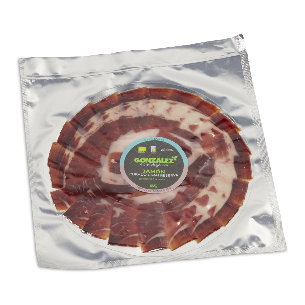 Jamón corte cuchillo cerdo celta ecológico