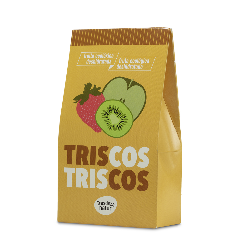 Triscos de mazá, kiwi e amorodo