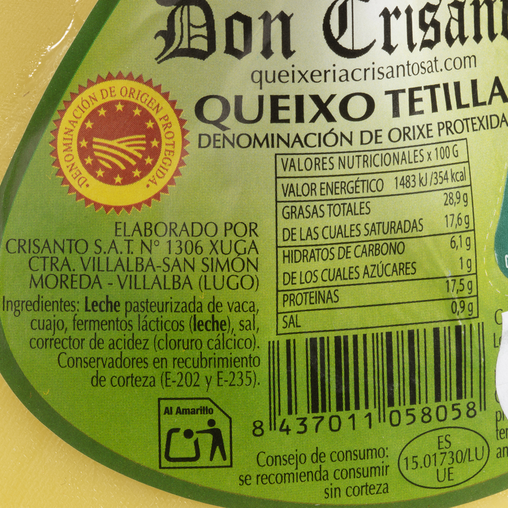 DON CRISANTO Queixo Tetilla 1000g