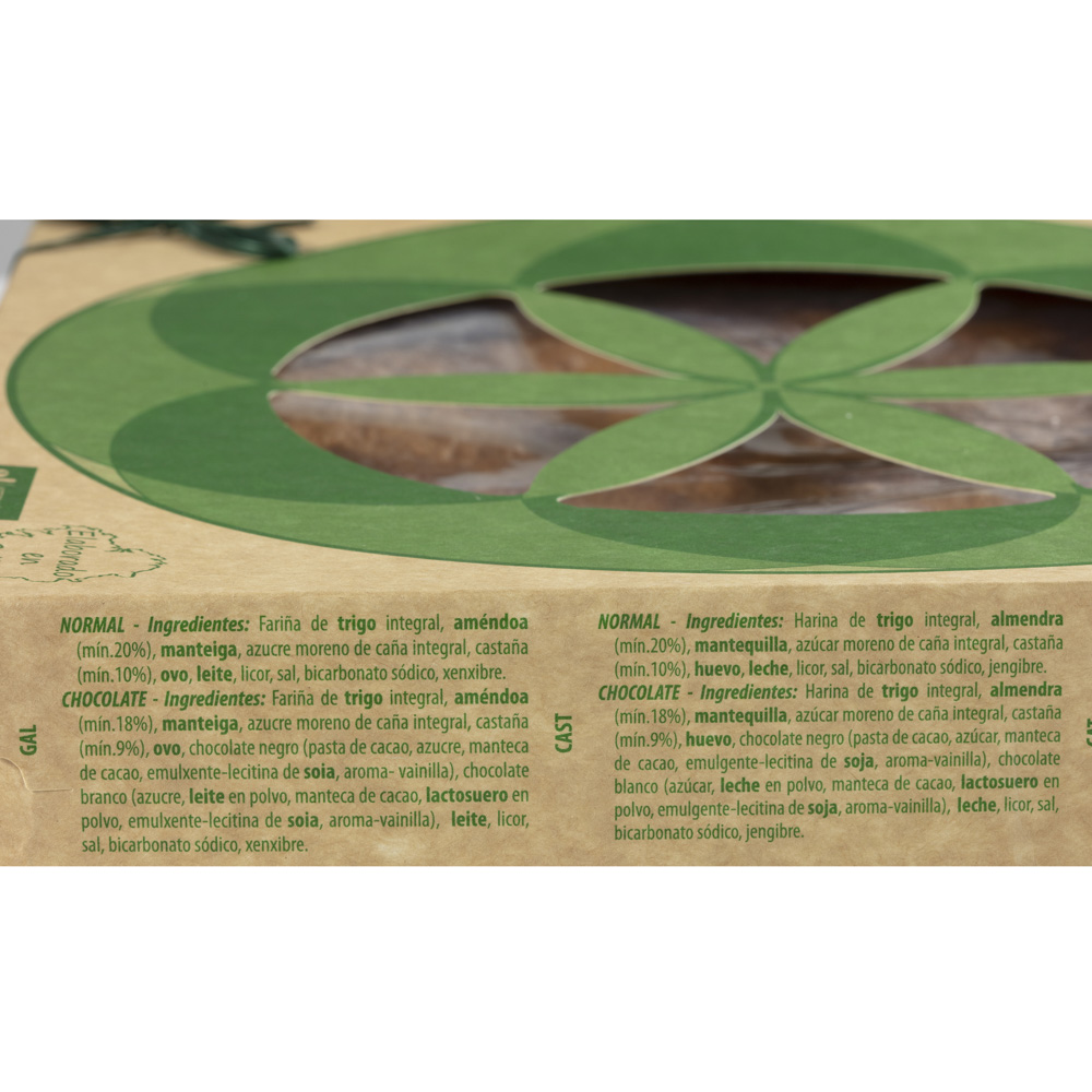 TORTA DE AMÉNDOAS E CASTAÑAS 800G