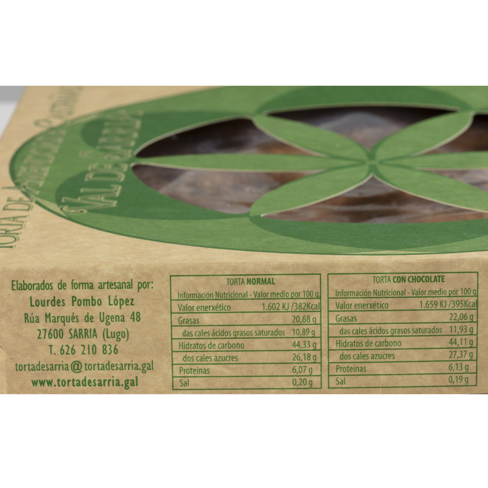 TORTA DE AMÉNDOAS E CASTAÑAS 800G