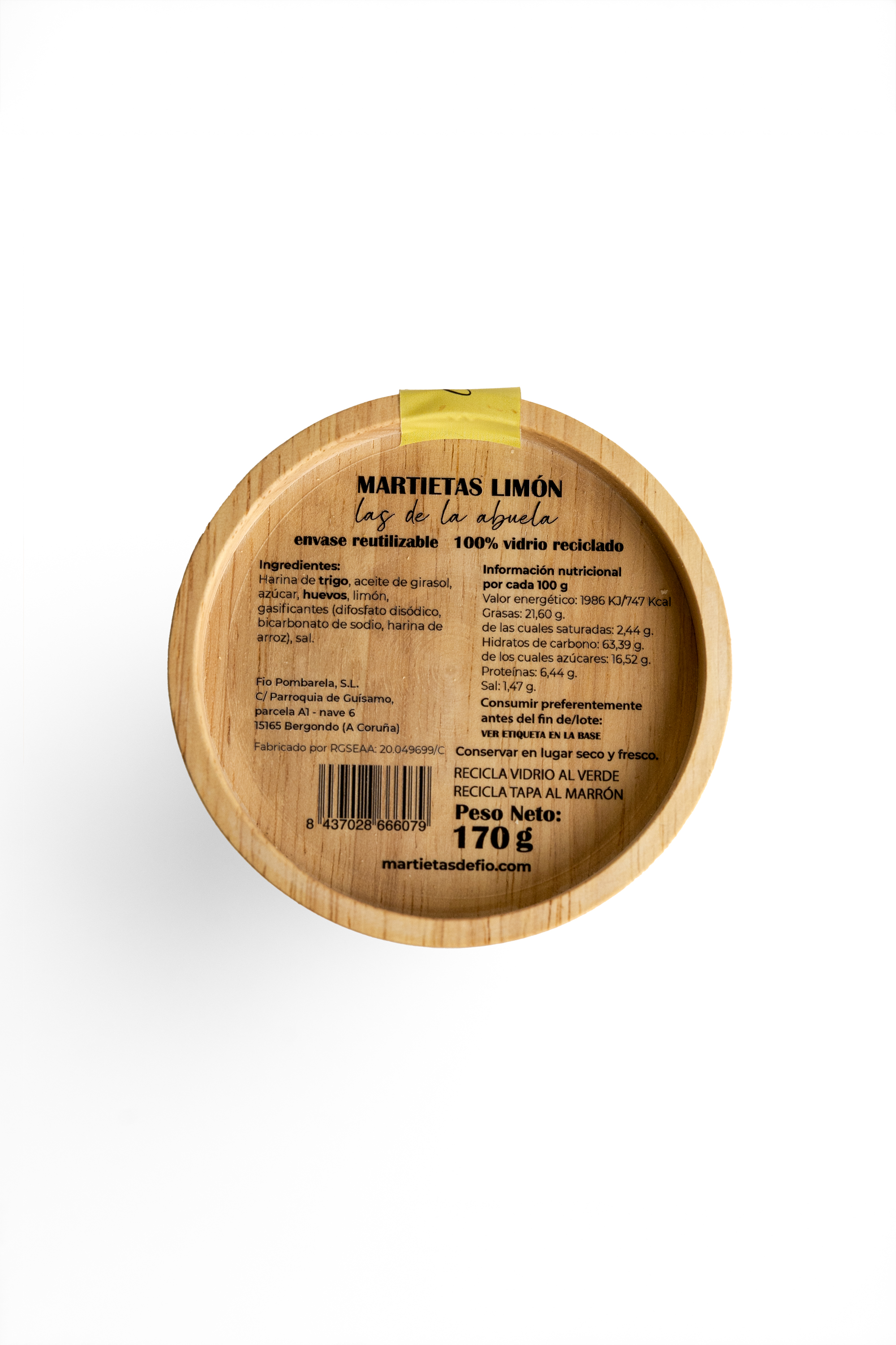 MARTIETAS LIMON TARRO CRISTAL 170 GRS