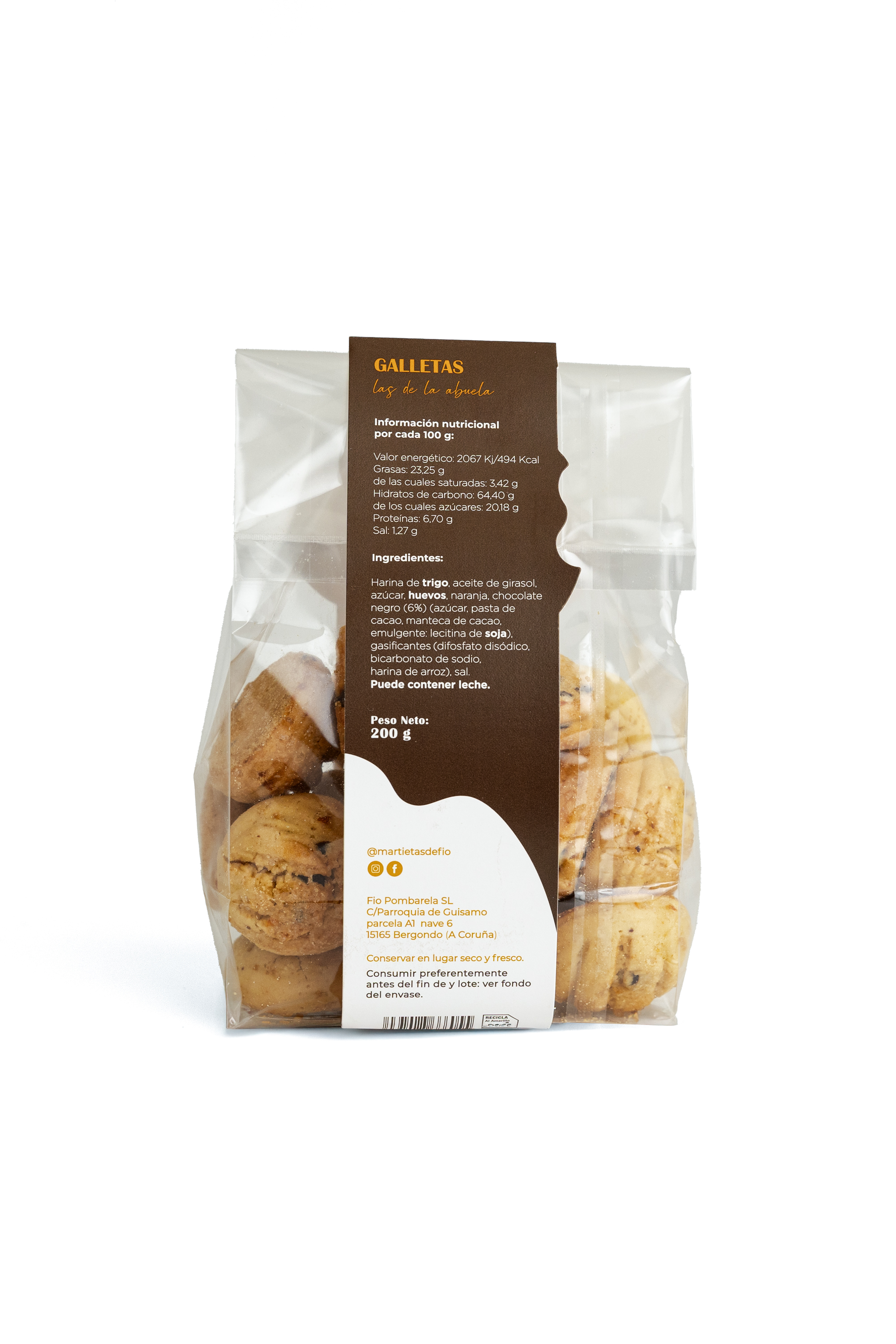 MARTIETAS CHOCOLATE E LARANXA BOLSA 200 GRS